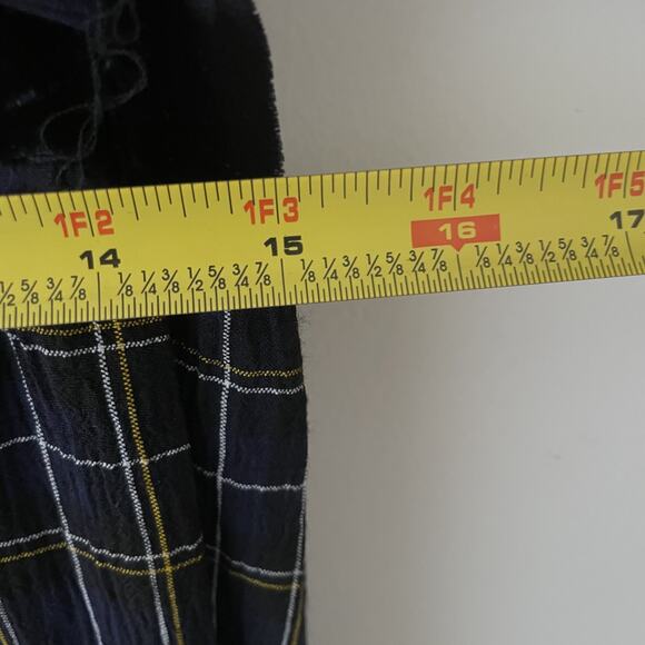 Vintage 90s Velvet Plaid Midi Dress Grunge Dark Academia Holiday M Petite - Picture 7 of 11